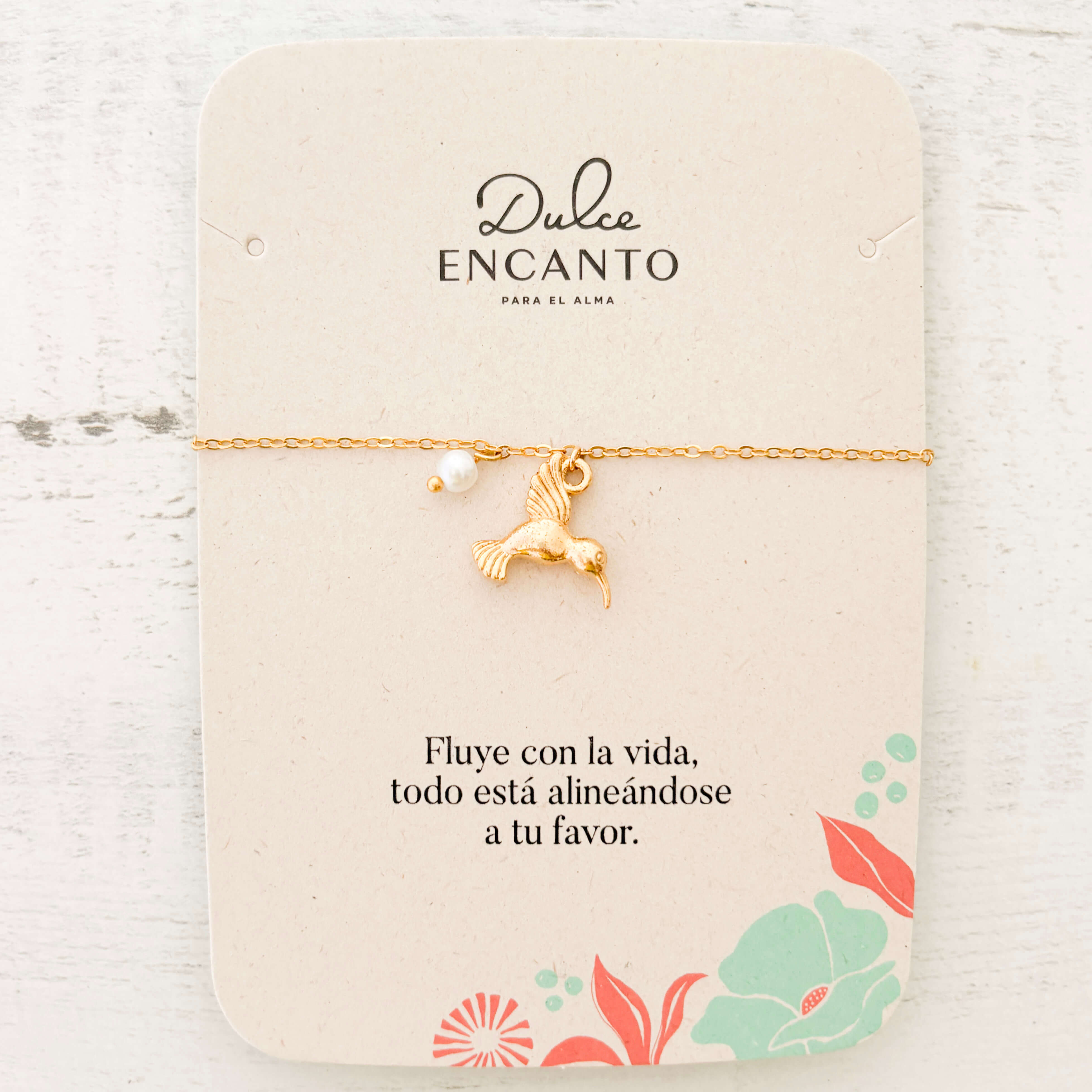 Pulsera Colibrí Perla