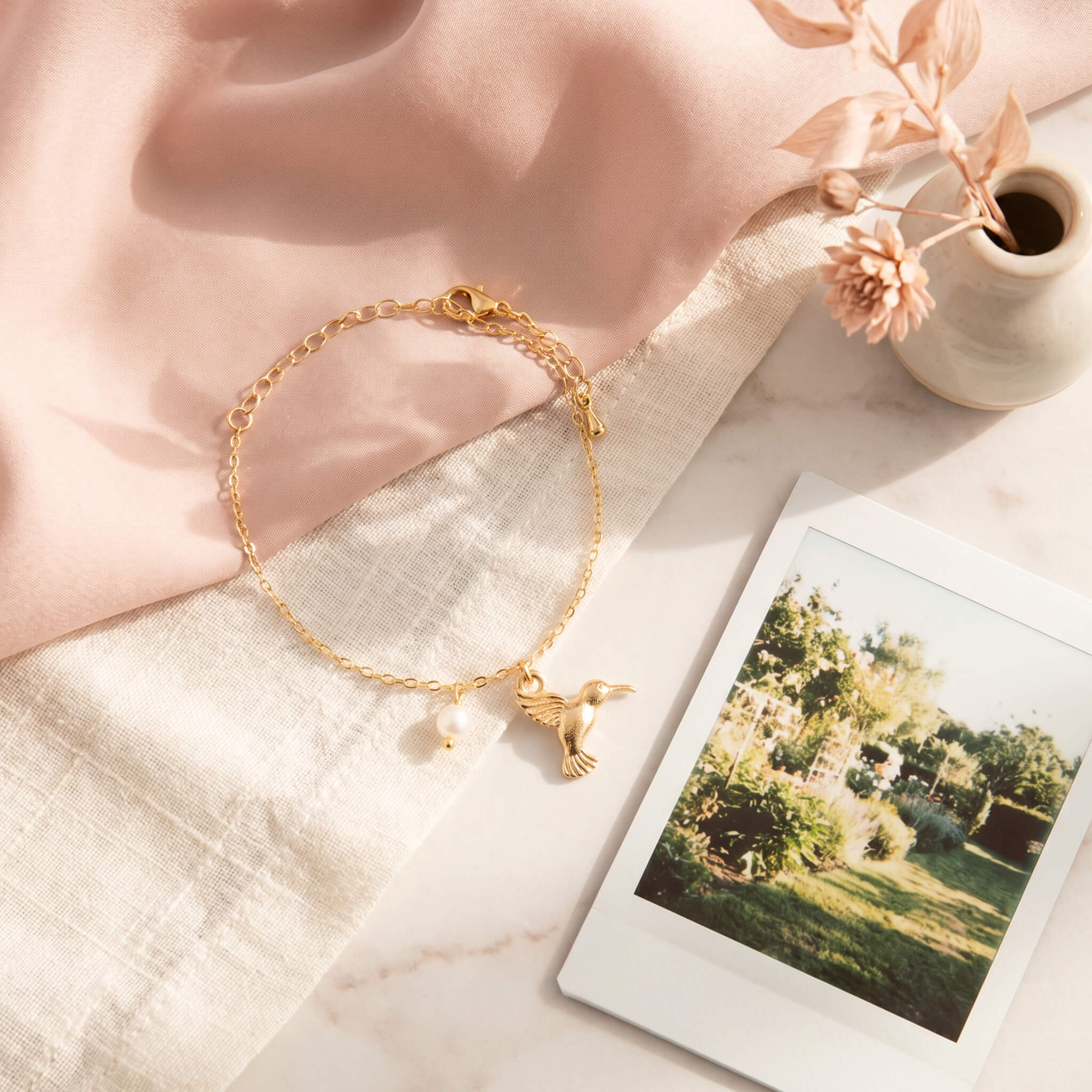 Pulsera Colibrí Perla