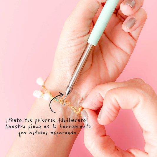 Pinza Para Poner Pulsera Verde Menta
