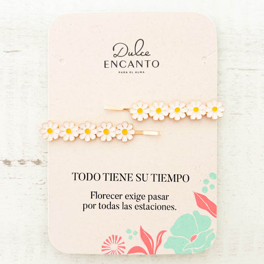 Set de 2 Hebillas Margaritas