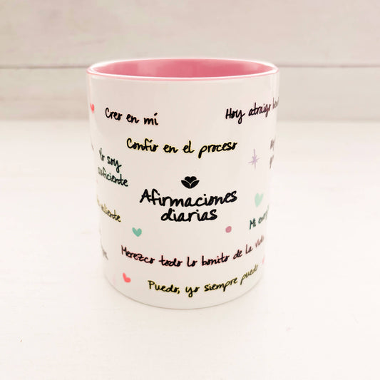 Mug Afirmaciones Tu ritual de inspiración diaria - Rosado
