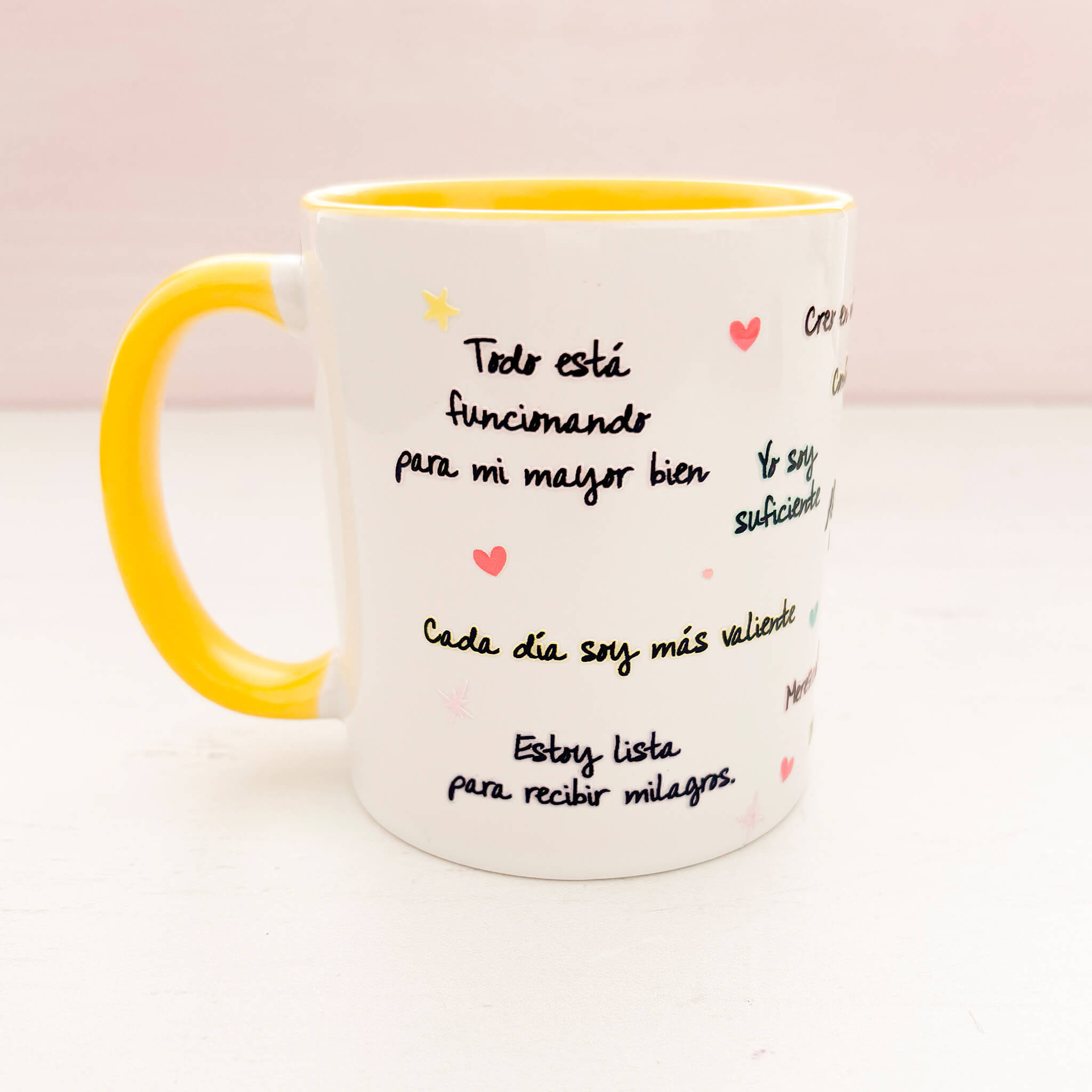 Mug Afirmaciones Tu ritual de inspiración diaria - Amarillo