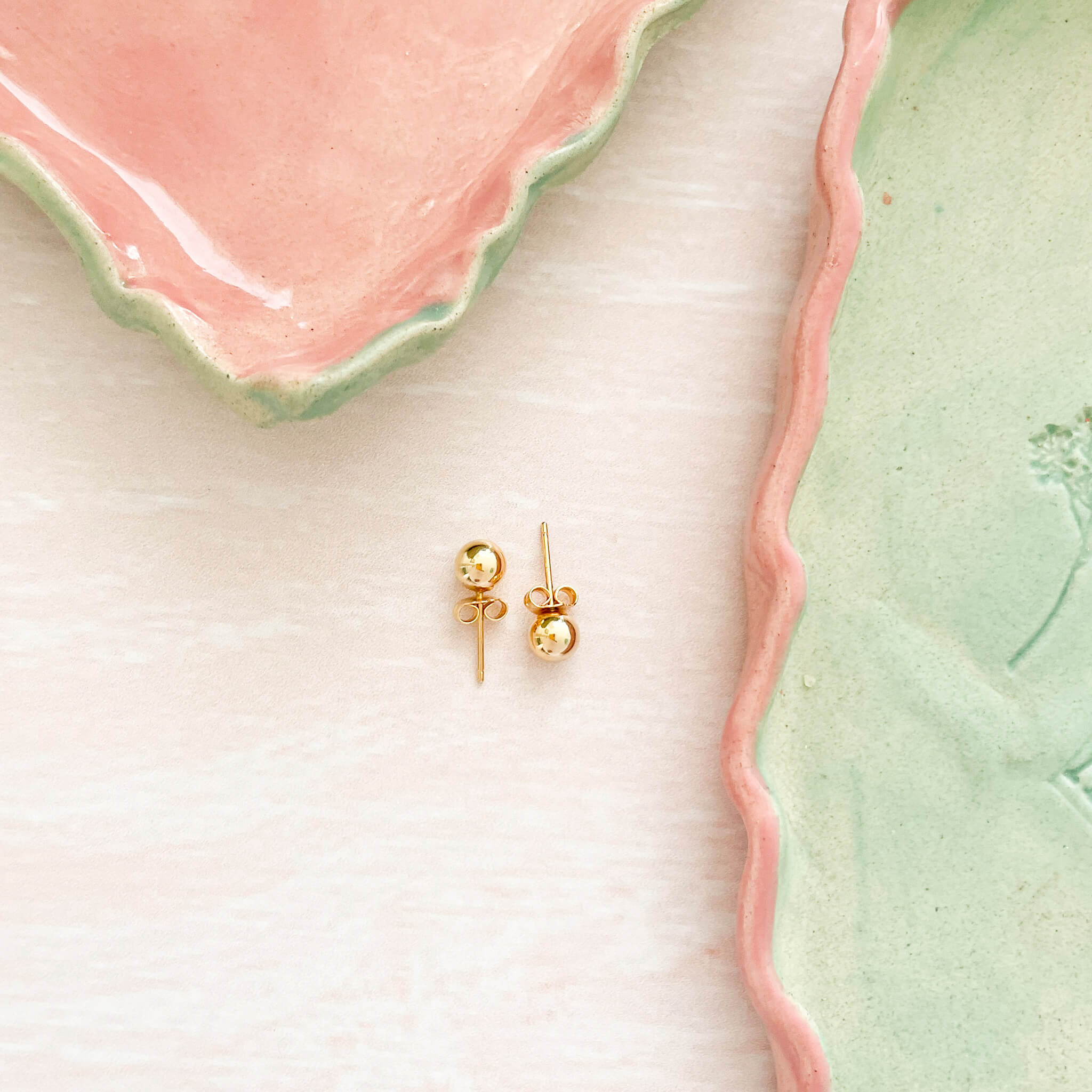 Topos Liso Pequeño Baño de Oro