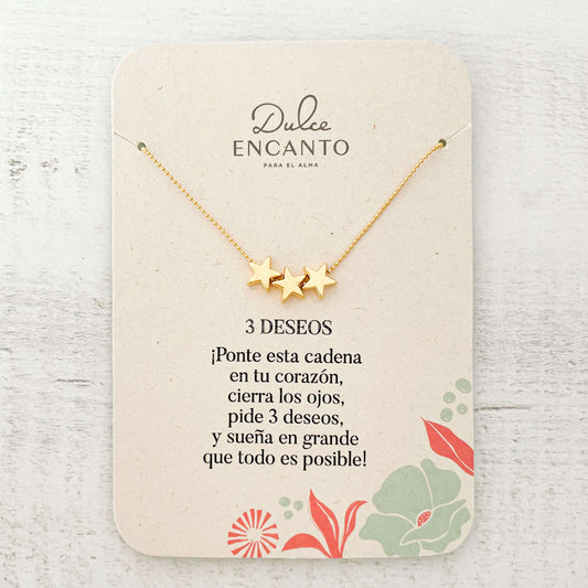 Cadena 3 Deseos Estrellas Con Significado