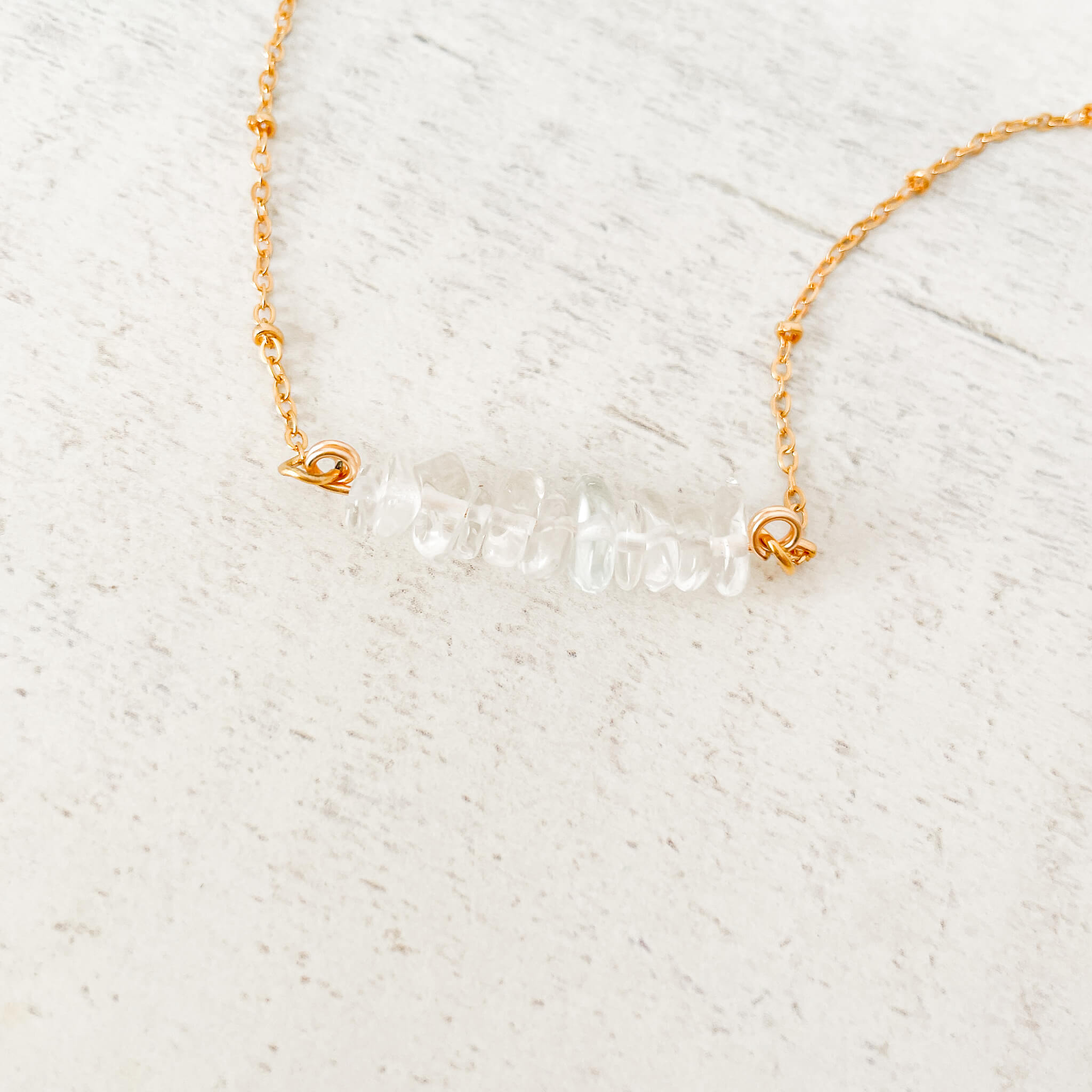 Cadena Cuarzo Cristal Piedra Natural Con Significado