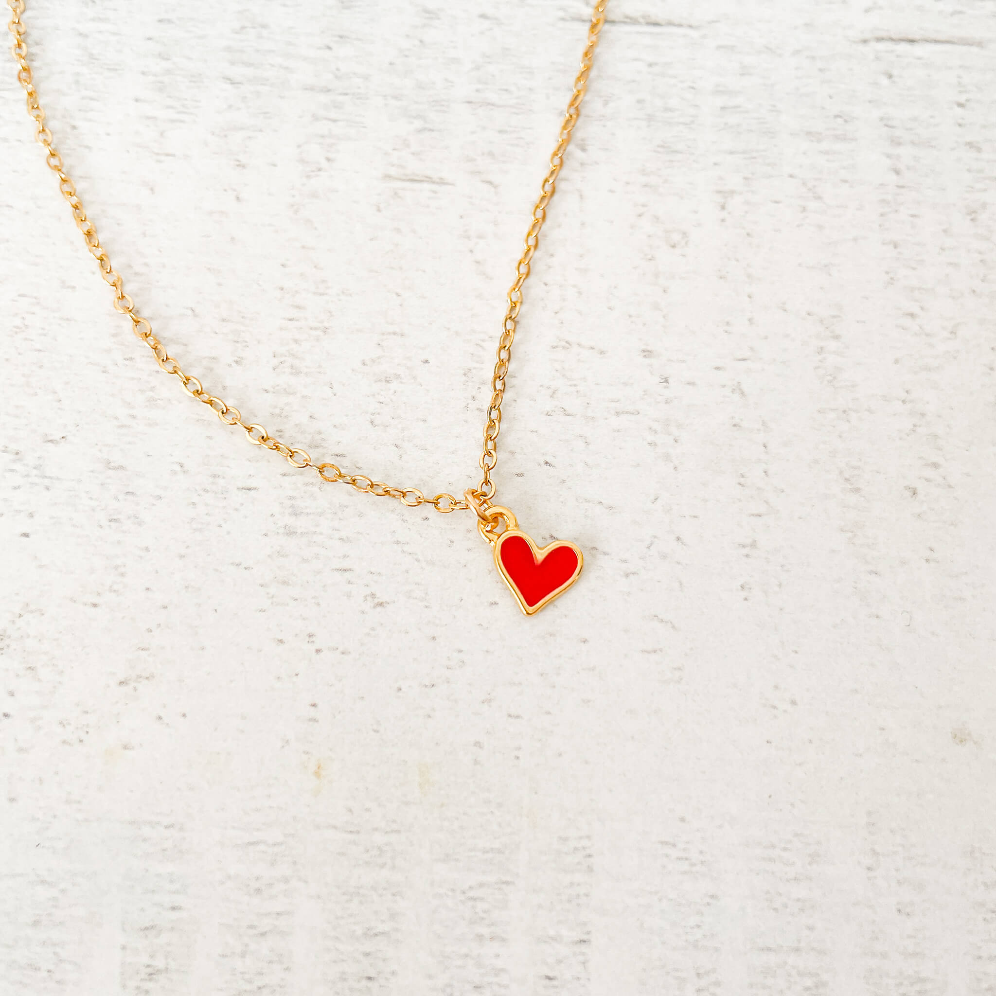 Cadena Corazón Rojo Con Significado