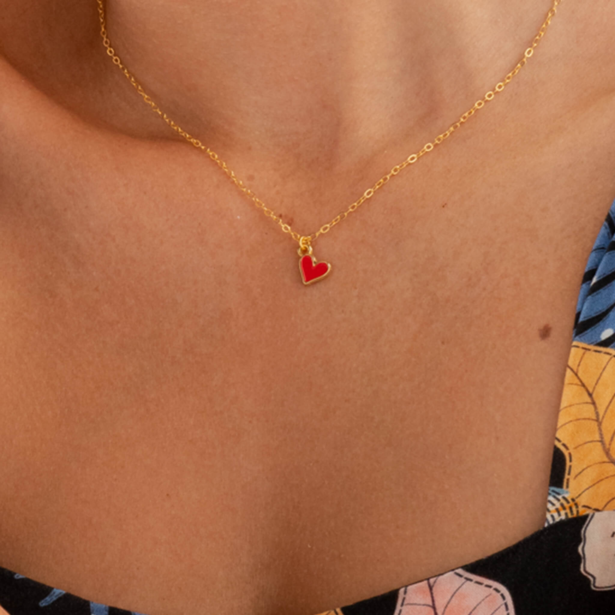 Cadena Corazón Rojo Con Significado