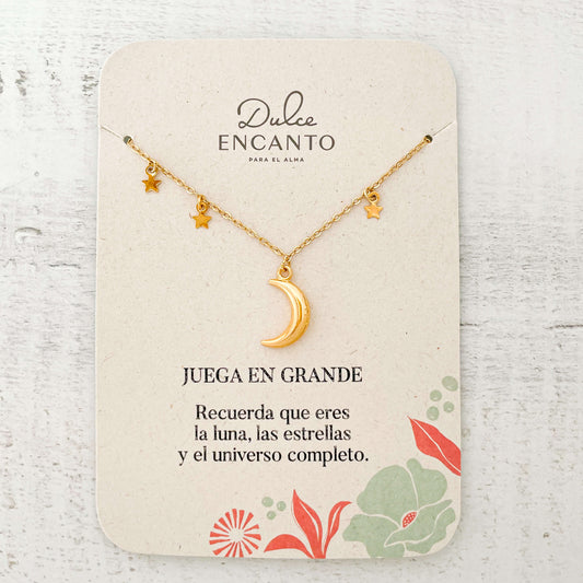 Cadena 3 Estrellas Luna Con Significado