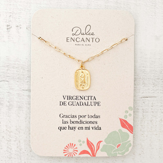 Cadena Virgen de Guadalupe Grande Con Significado
