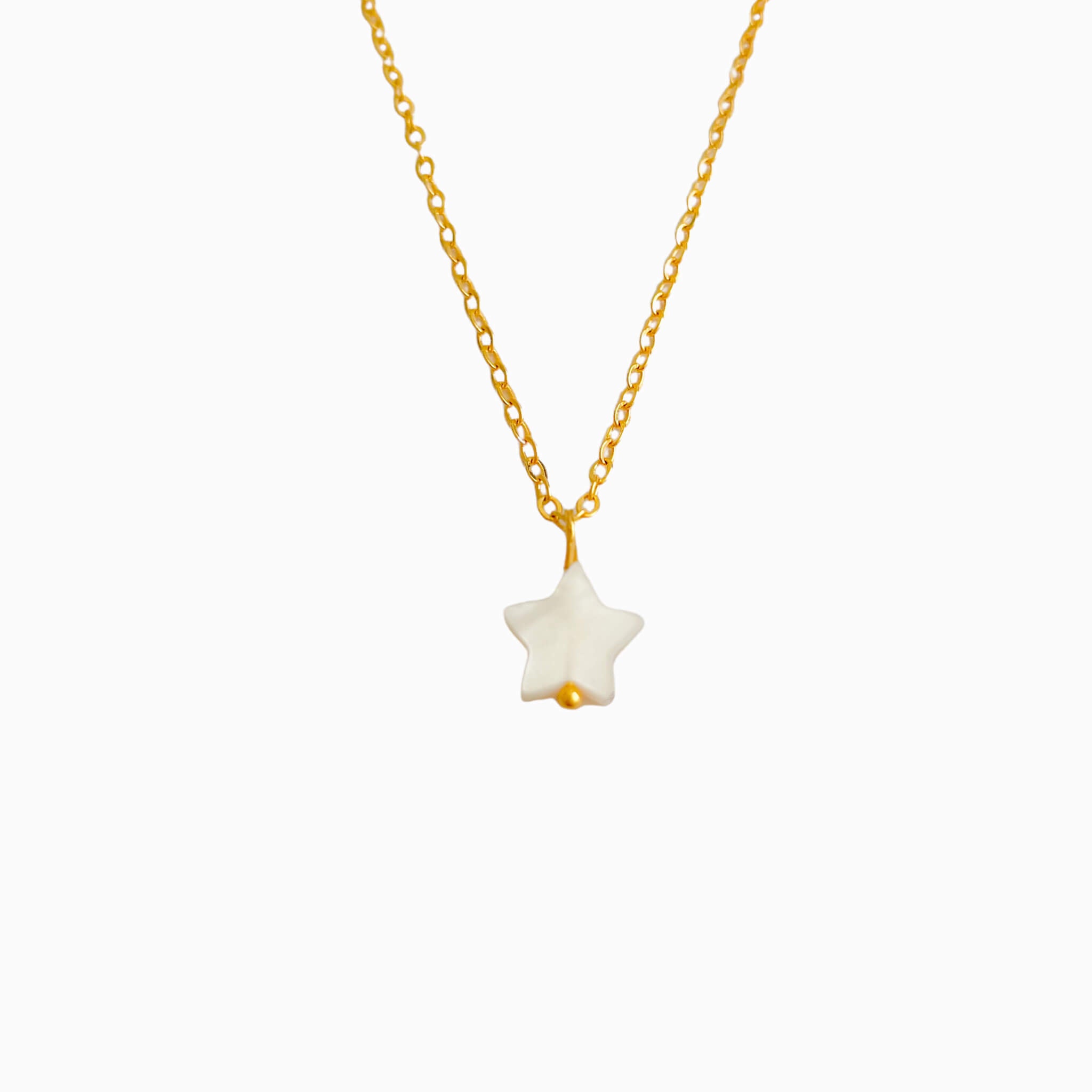 Cadena Estrella Blanca Nácar Con Significado