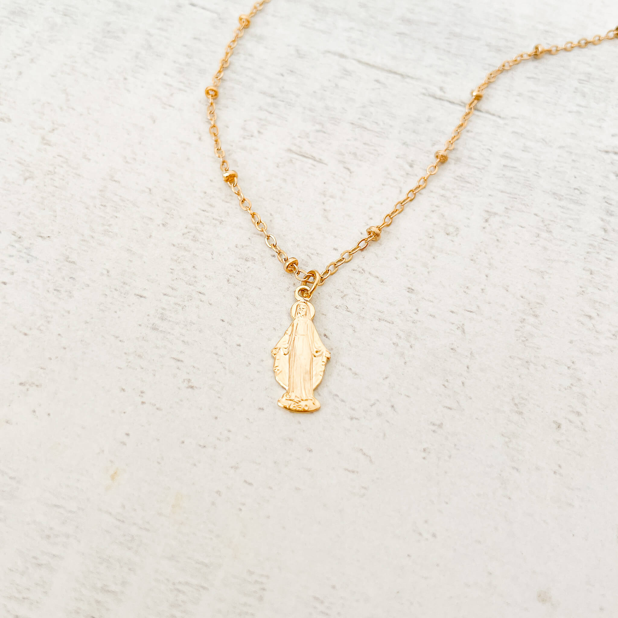 Cadena Virgen María Silueta Con Significado