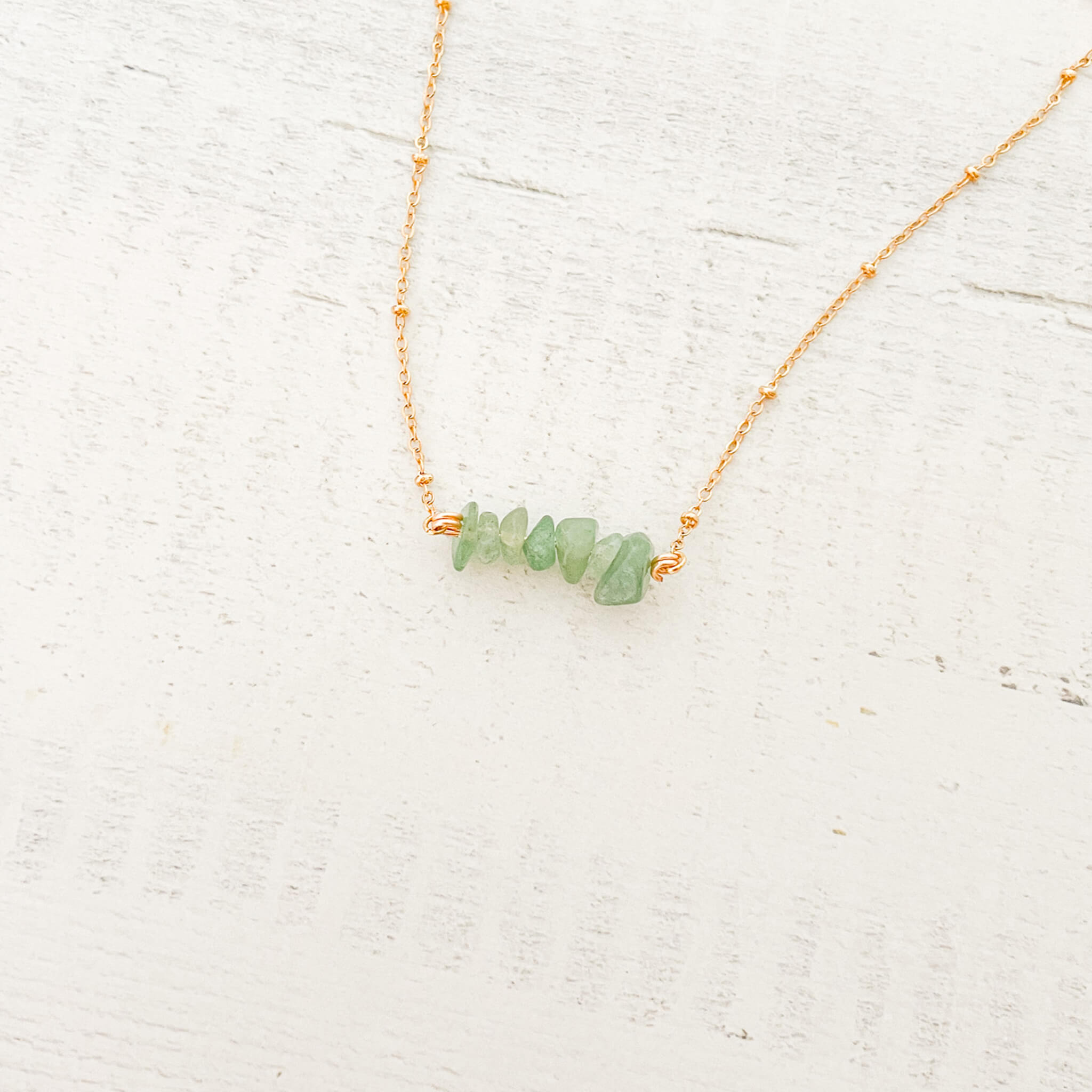 Cadena Jade Verde Piedra Natural Con Significado