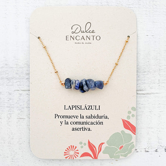Cadena LapislĂĄzuli Piedra Natural Con Significado