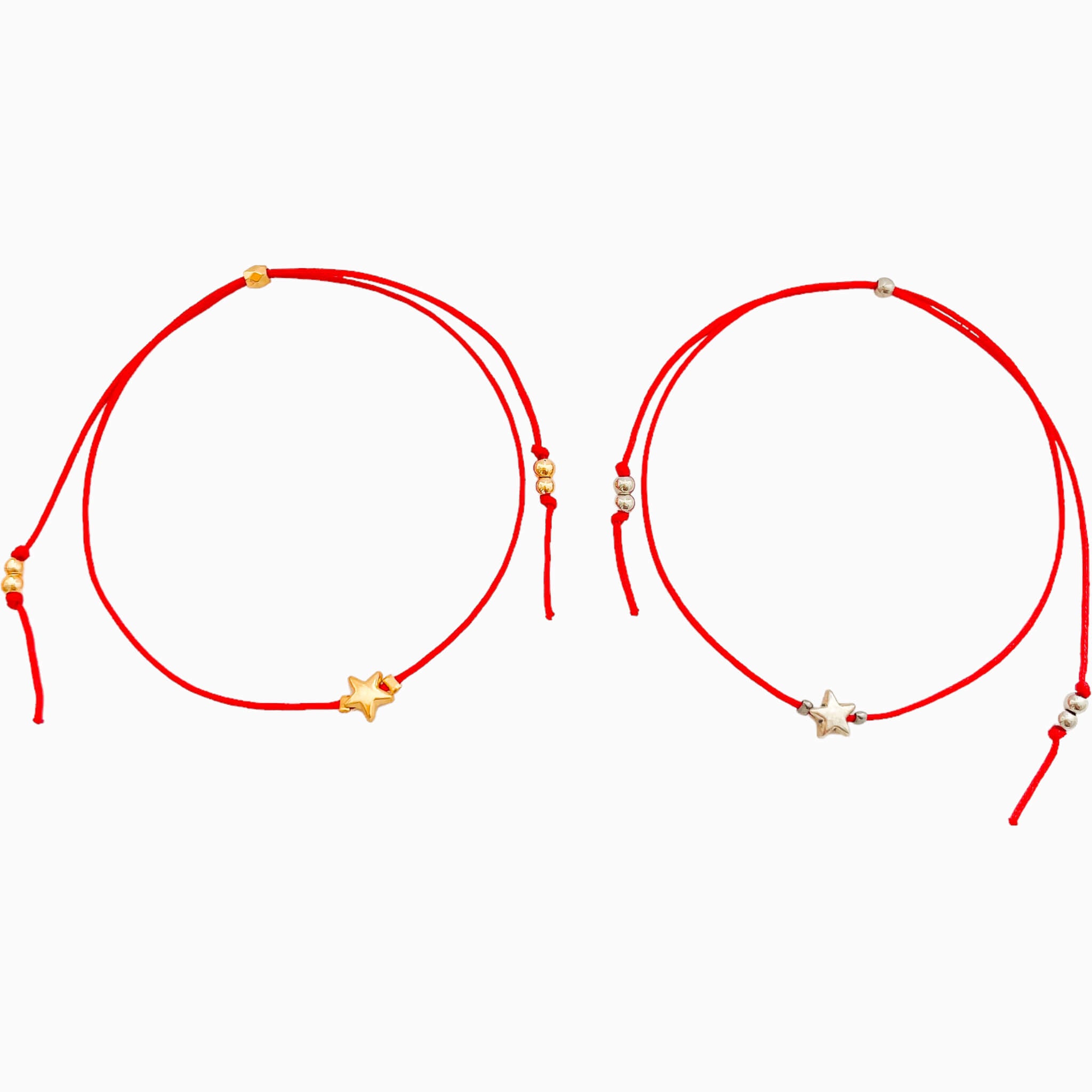 Pulsera Parejas Estrella Hilo Rojo