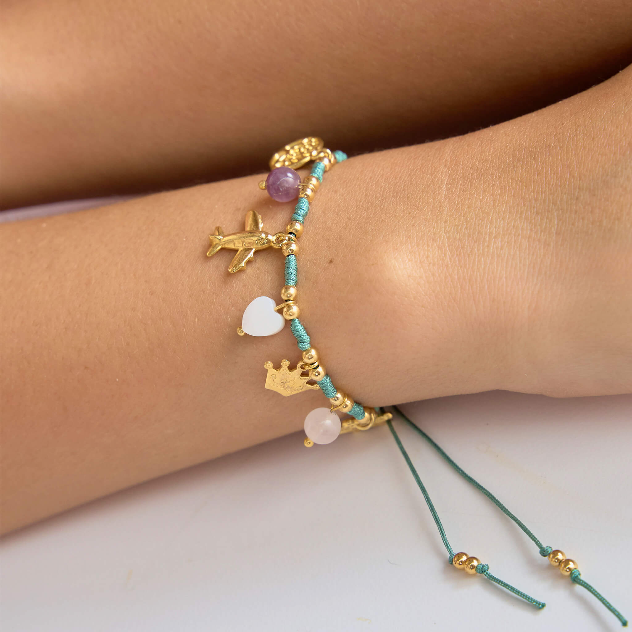 Pulsera Intenciones Metas Hilo Verde Con Significado