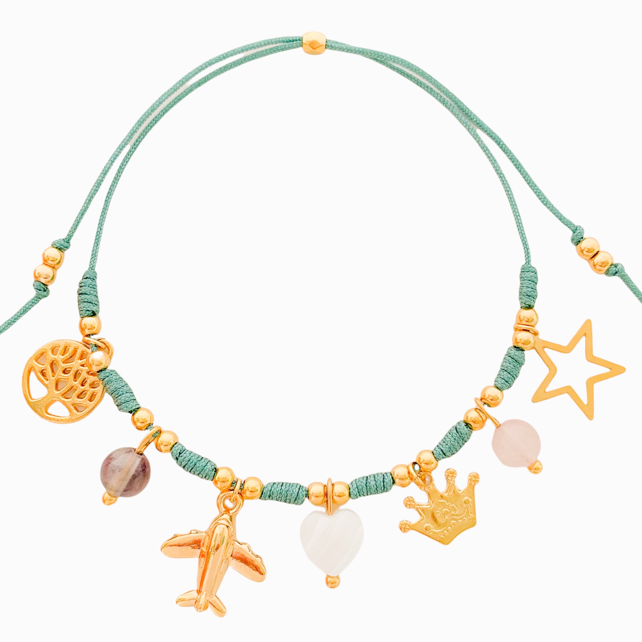 Pulsera Intenciones Metas Hilo Verde Con Significado