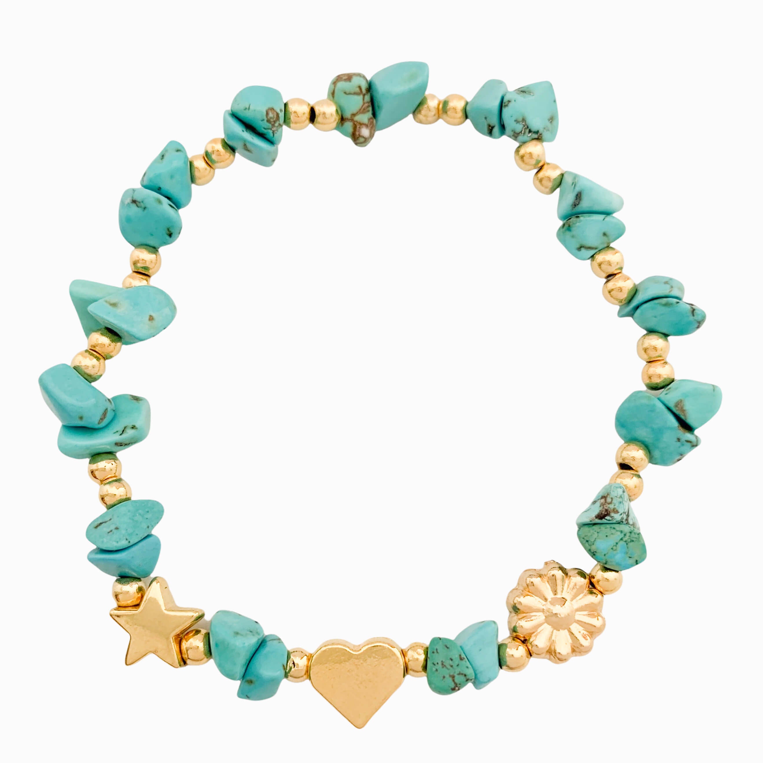 Pulsera Turquesa Piedra Natural 3 Intenciones Con Significado