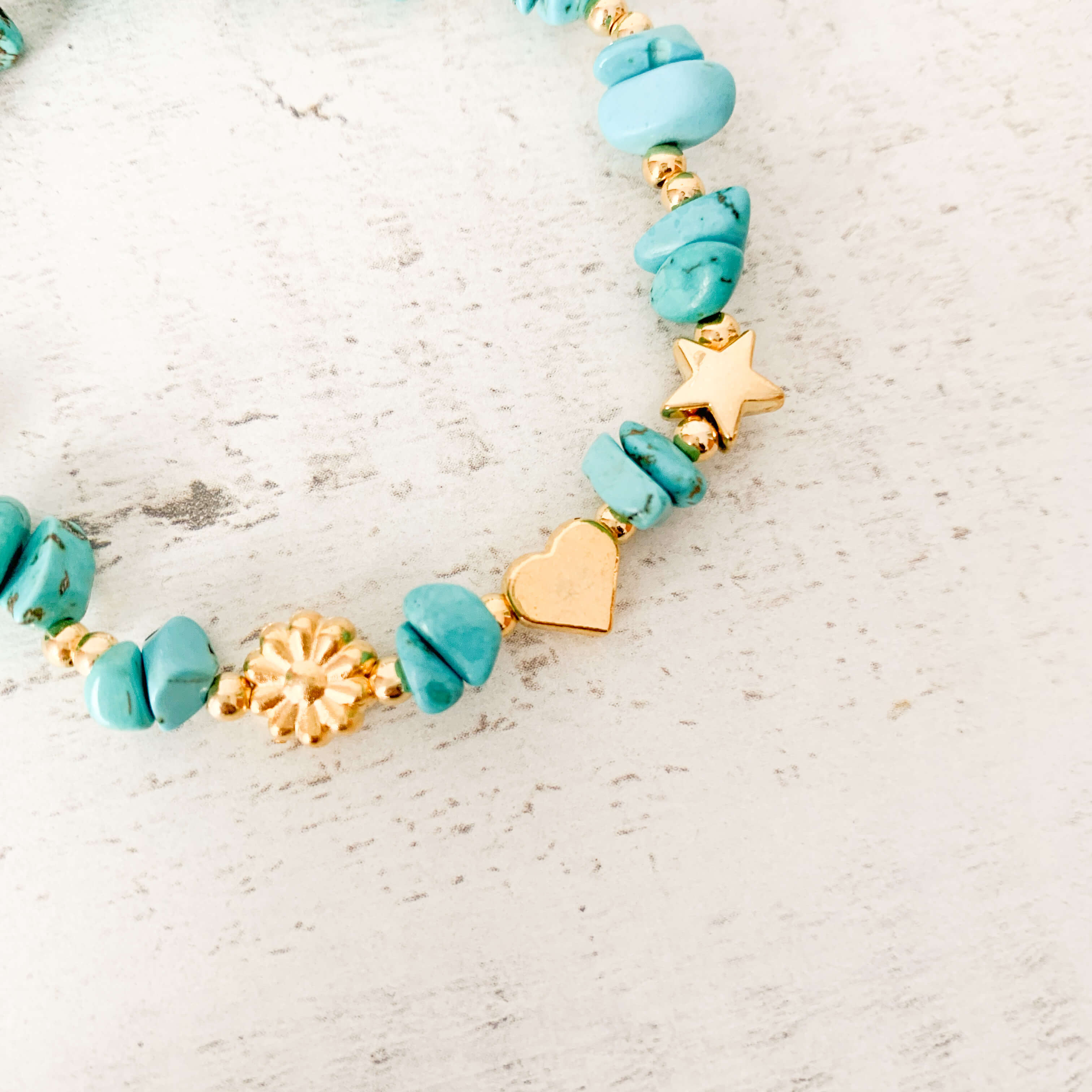 Pulsera Turquesa Piedra Natural 3 Intenciones Con Significado