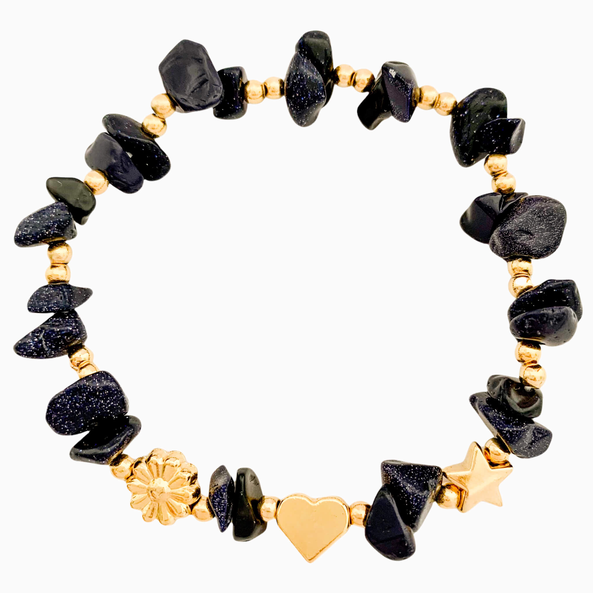 Pulsera Lluvia De Plata Piedra Natural 3 Intenciones Con Significado