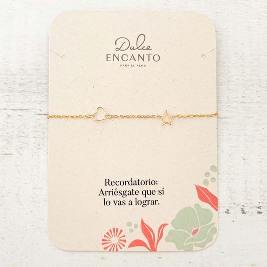 Pulsera Broche Estrellas Corazones Silueta Con Significado