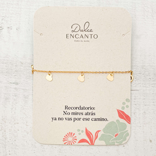 Pulsera Broche Corazones Lisos Con Significado