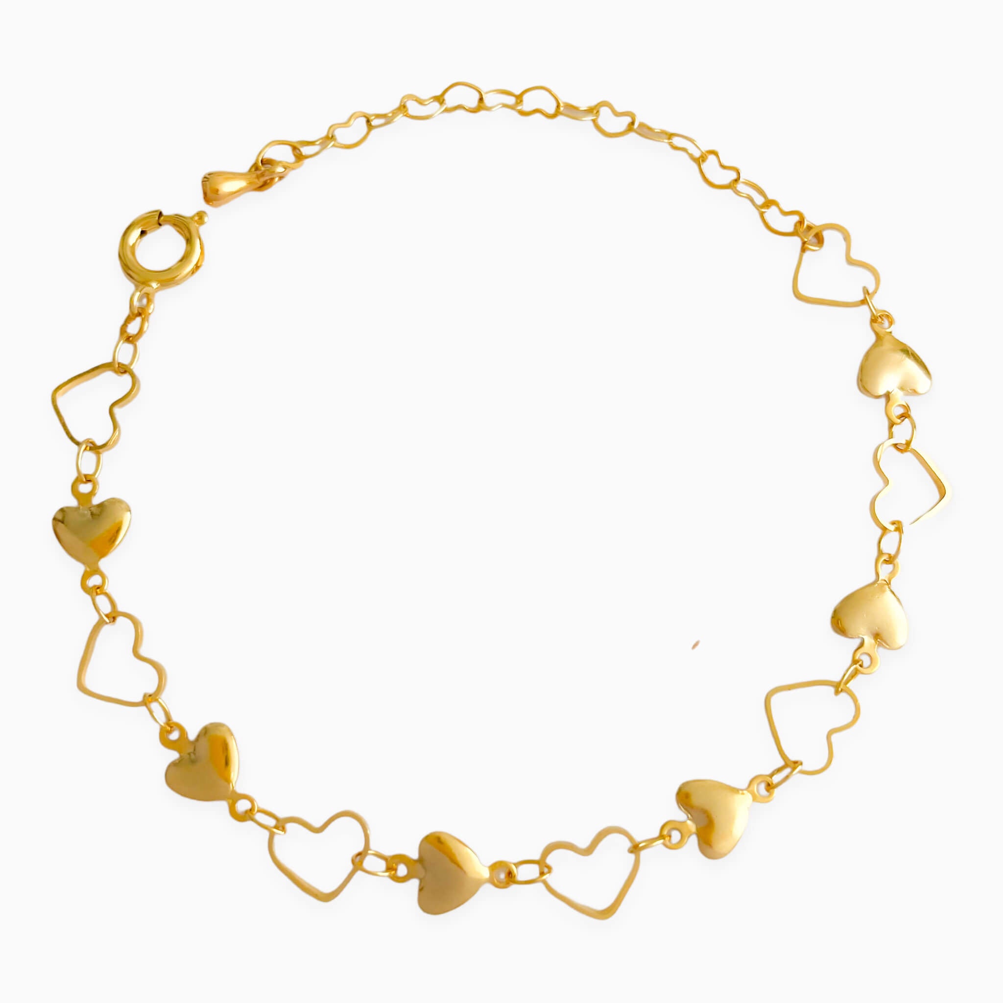 Pulsera Broche Mix Corazones Silueta Con Significado