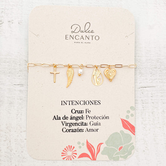 Pulsera Broche Intenciones Fe Con Significado