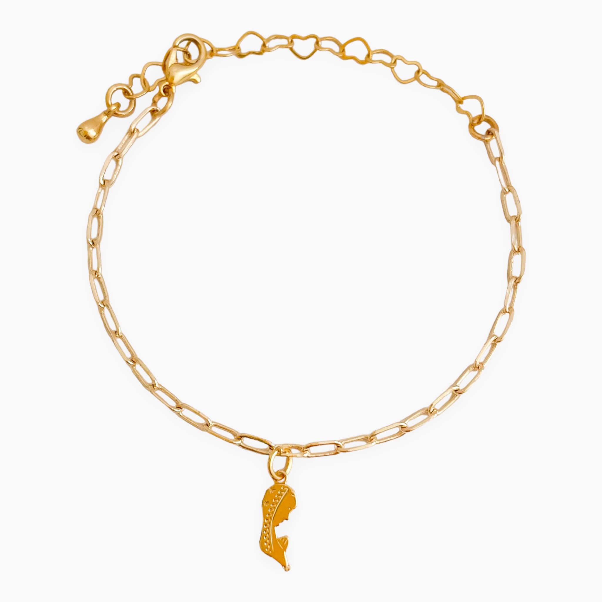 Pulsera Virgencita Broche Cadena Grande Con Significado