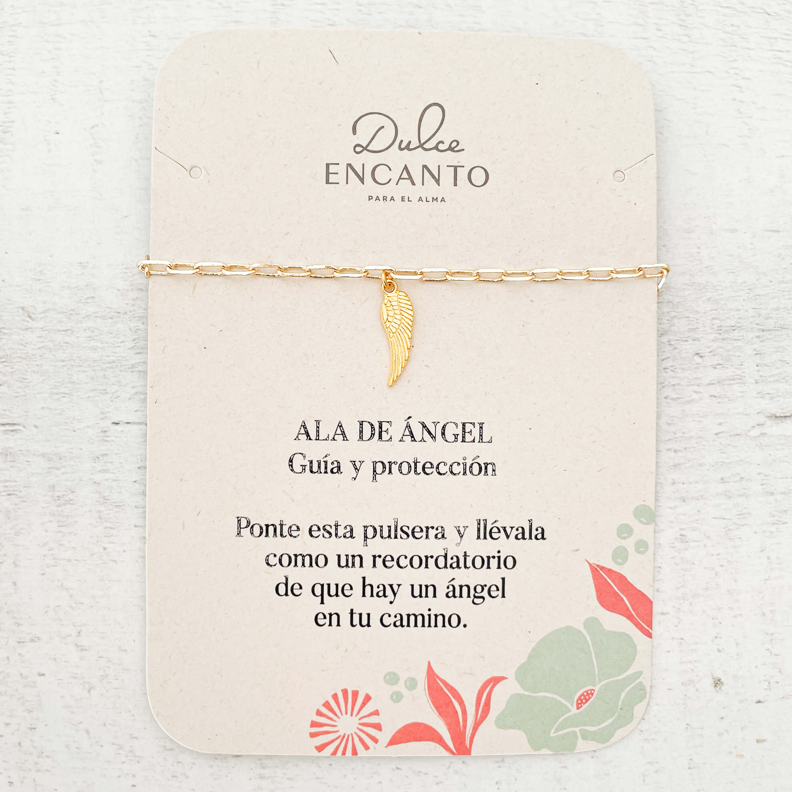 Pulsera Ala De Ángel Broche Cadena Grande Con Significado