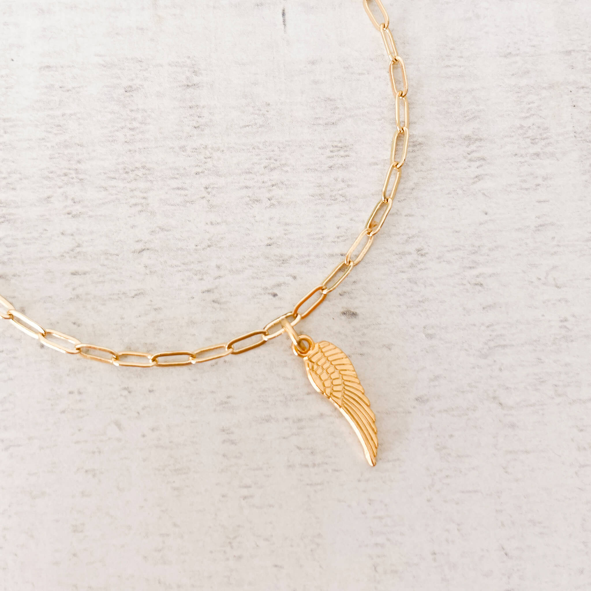 Pulsera Ala De Ángel Broche Cadena Grande Con Significado