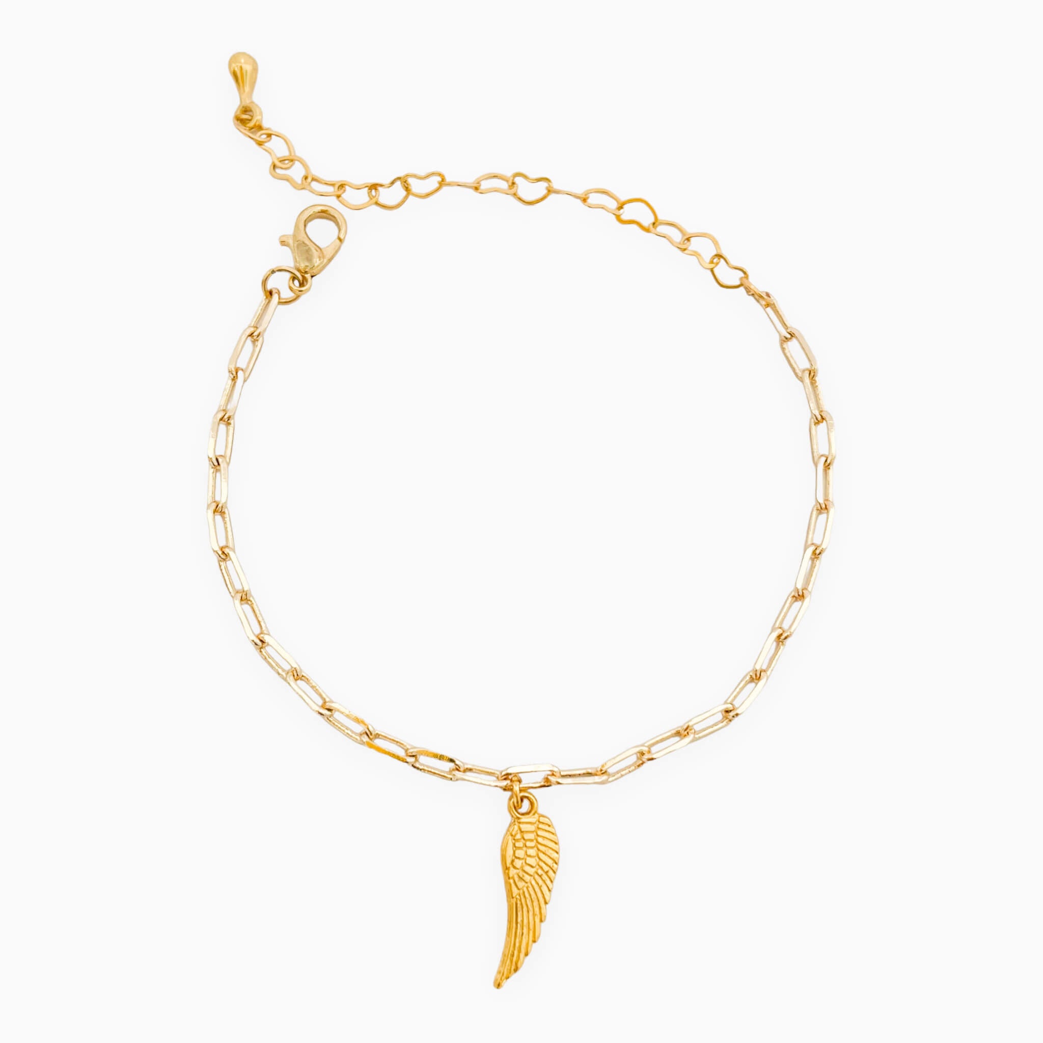 Pulsera Ala De Ángel Broche Cadena Grande Con Significado