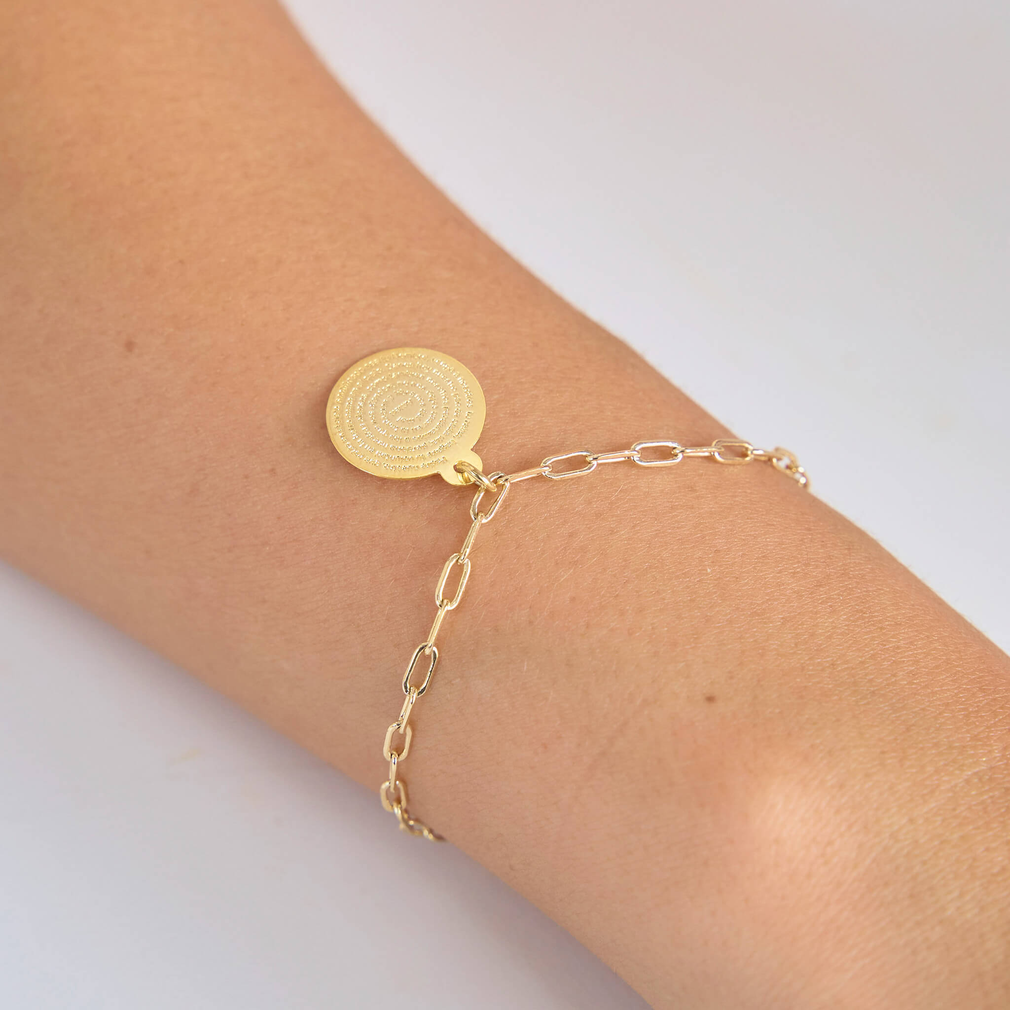 Pulsera Padre Nuestro Broche Cadena Grande Con Significado