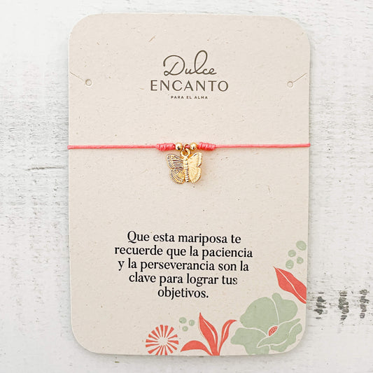 Pulsera Hilo Mariposa Pequeña Con Significado