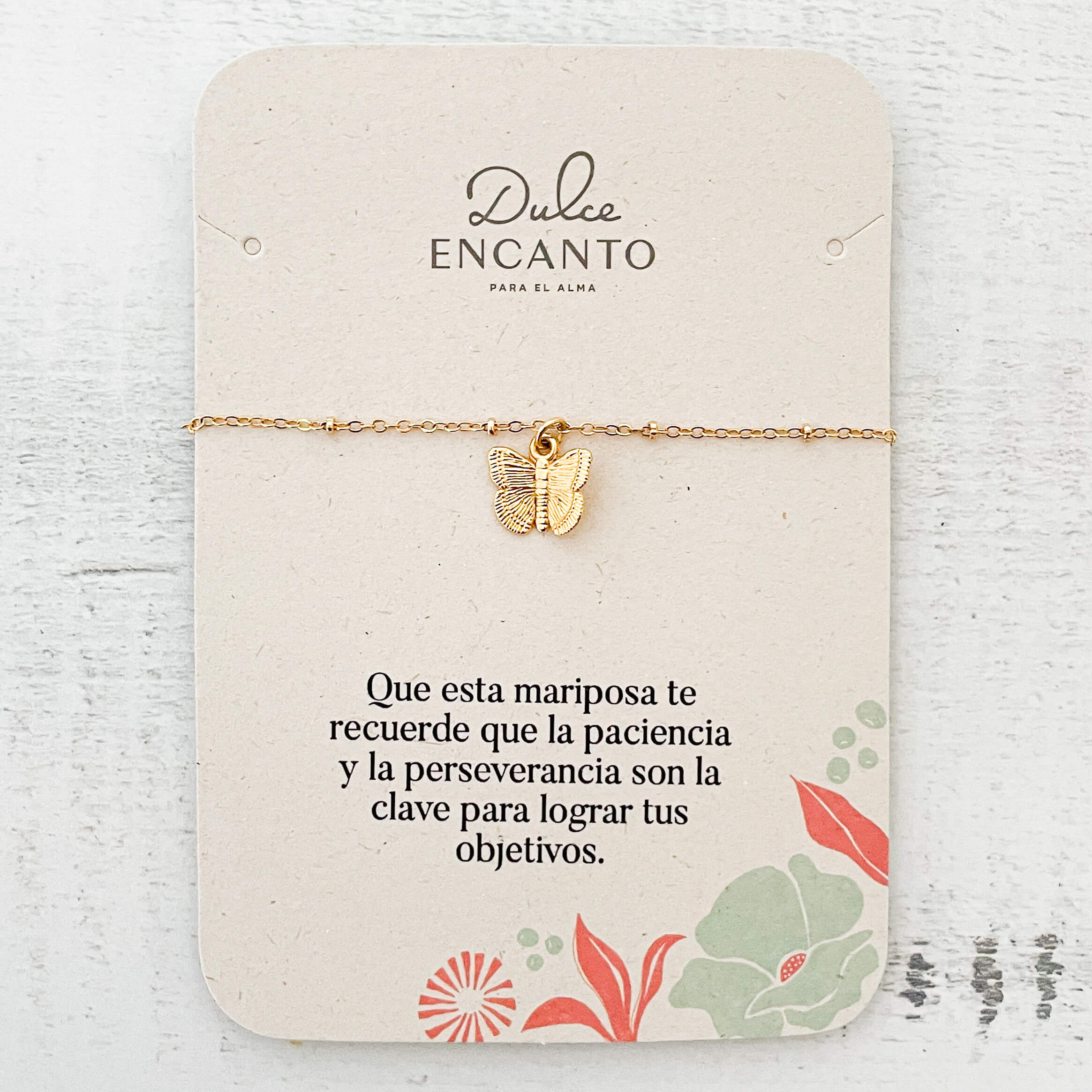 Pulsera Mariposa Pequeña Broche Cadena Con Significado