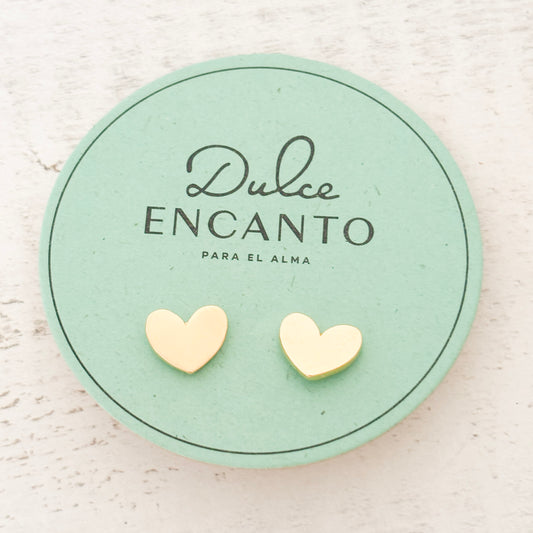 Topos Corazón Plano Baño De Oro
