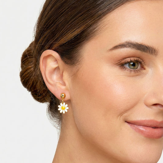 Aretes Margarita Blancas