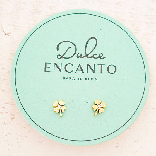 Topos Trébol Cuatro Hojas Clásico Zircon