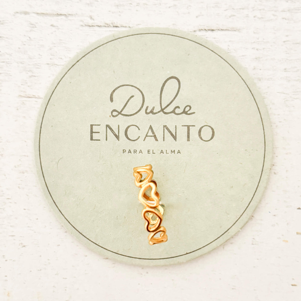 Anillo Corazones Liso Abierto