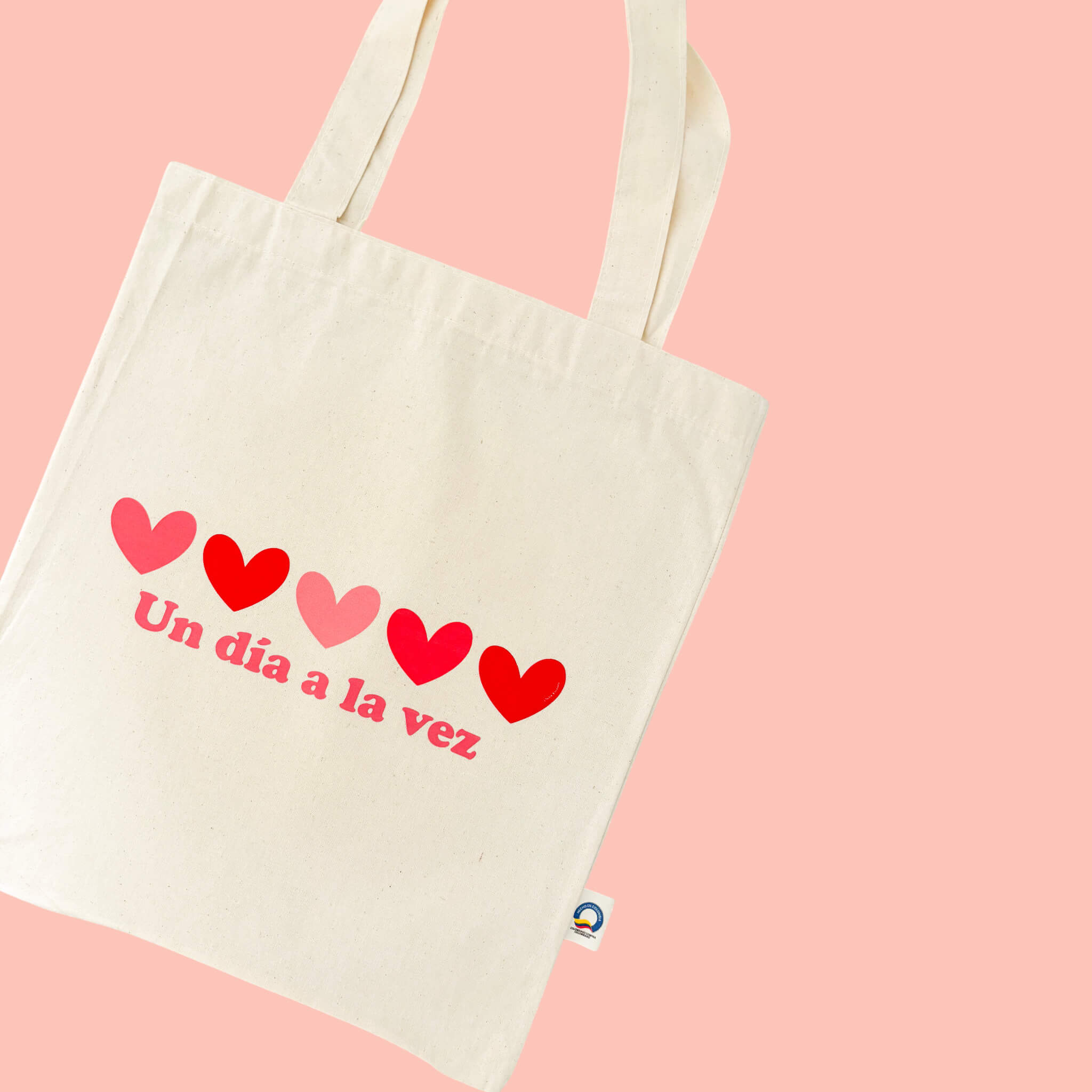 Tote Eco Bag Corazones “Un Día a la Vez”