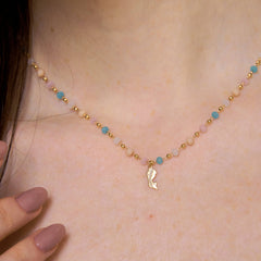 Collar Virgencita Murano Color Pastel Con Significado
