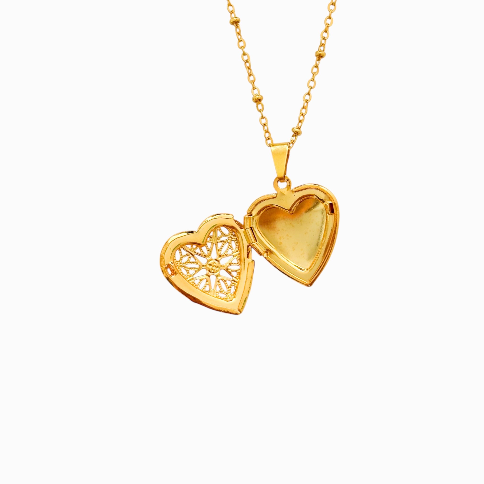 Cadena Relicario Corazón Filigrana