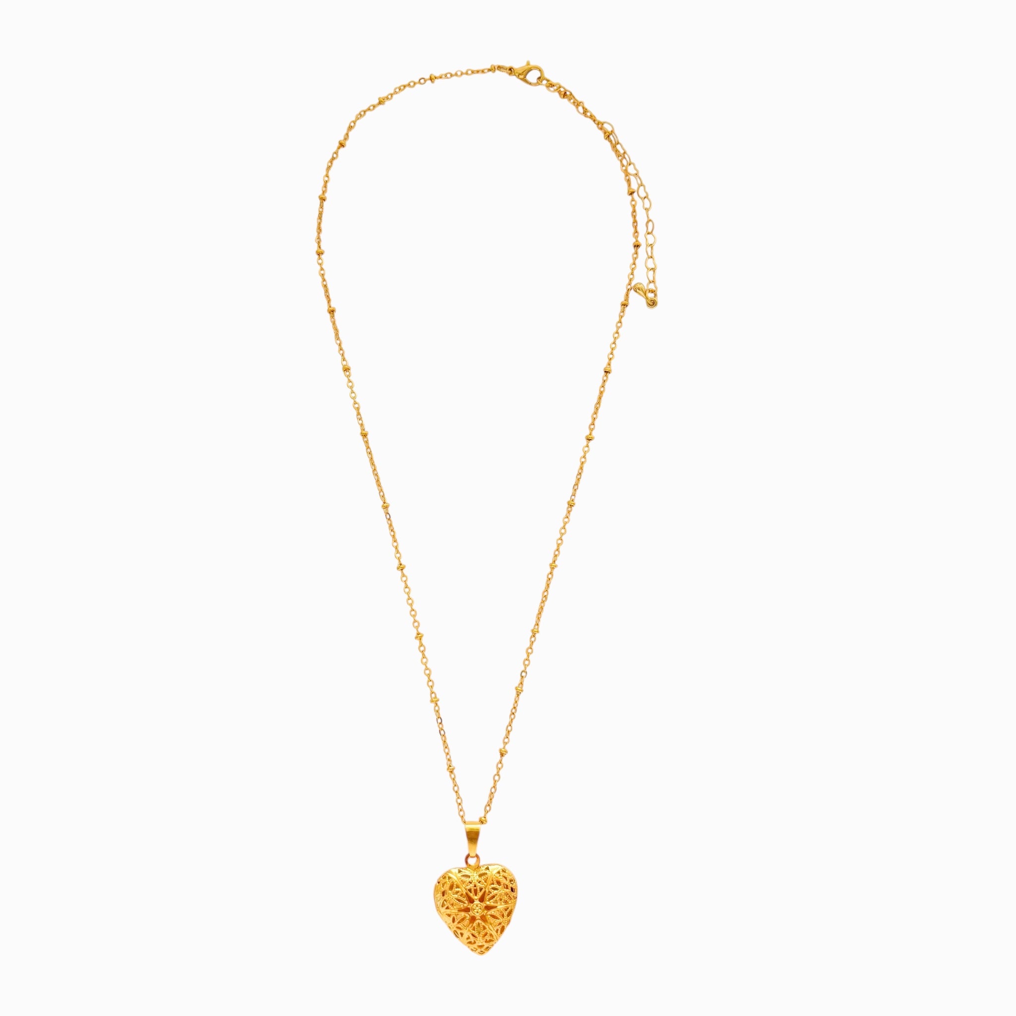 Cadena Relicario Corazón Filigrana