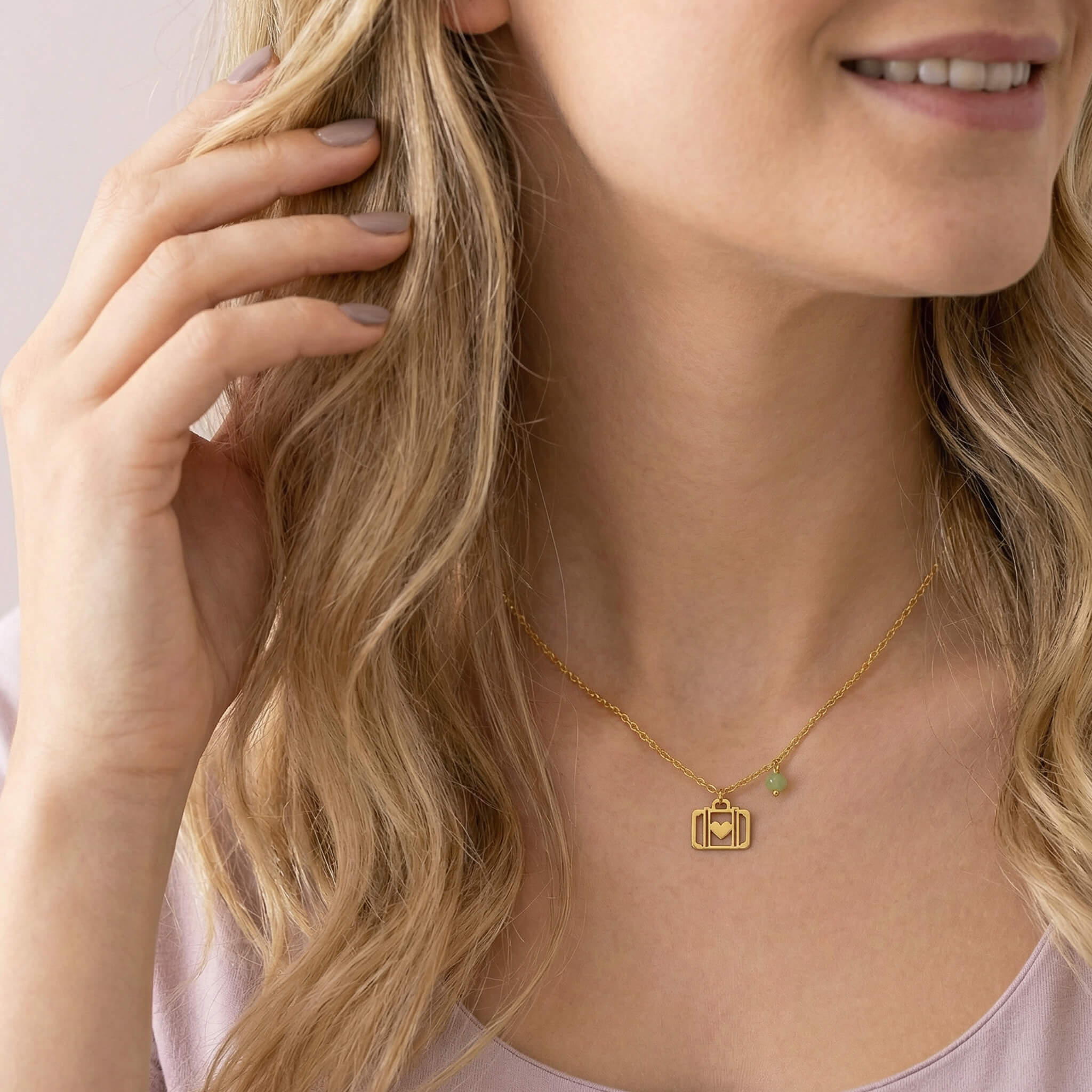 Cadena Maleta Corazón Viajero