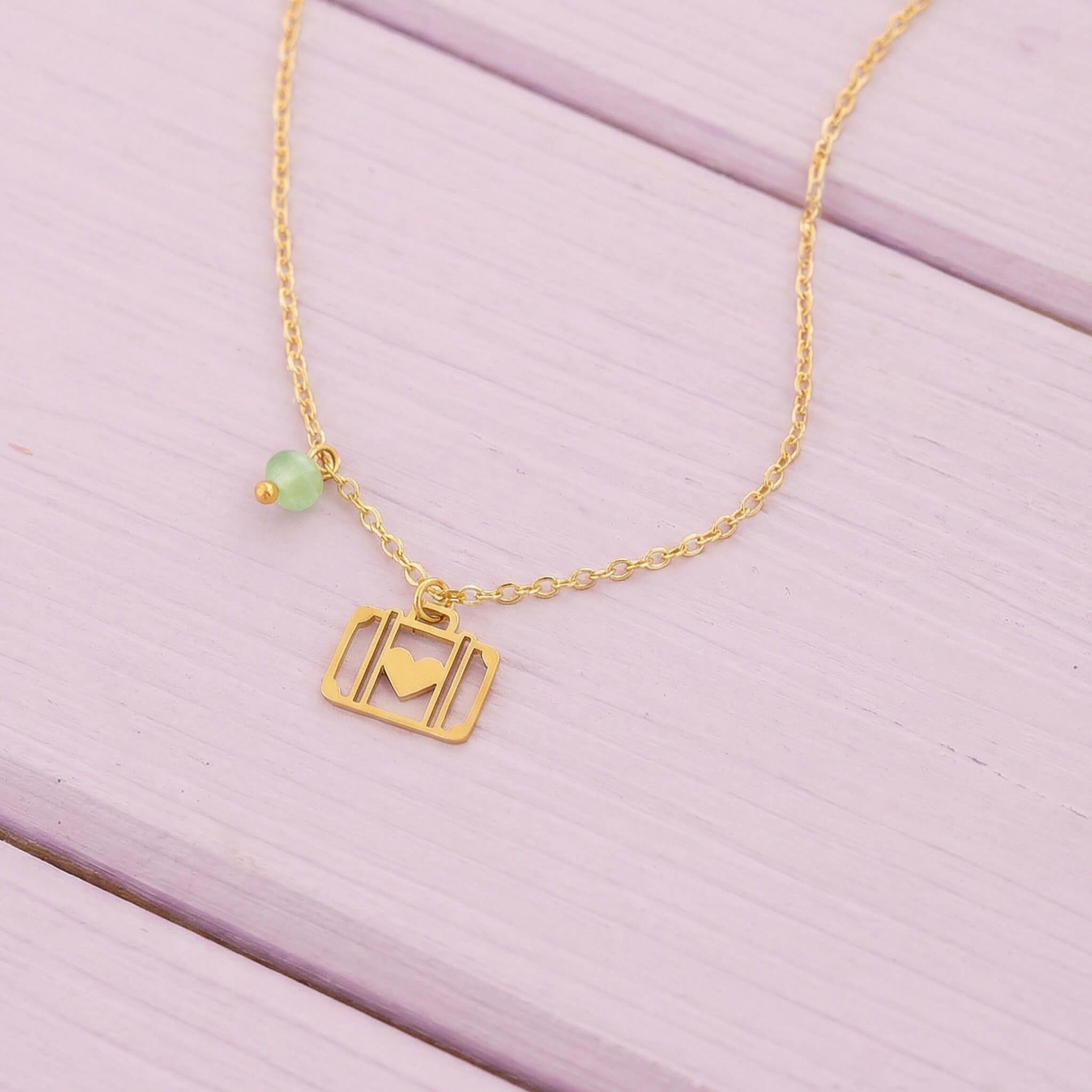 Cadena Maleta Corazón Viajero