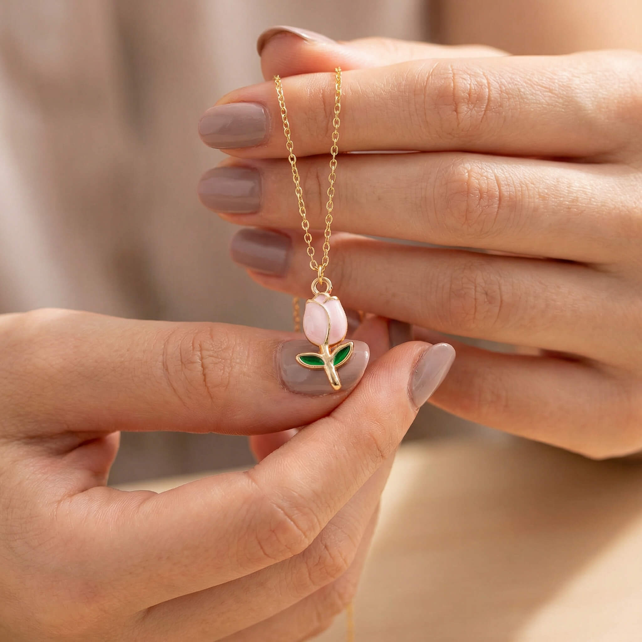 Cadena Tulipán Rosado