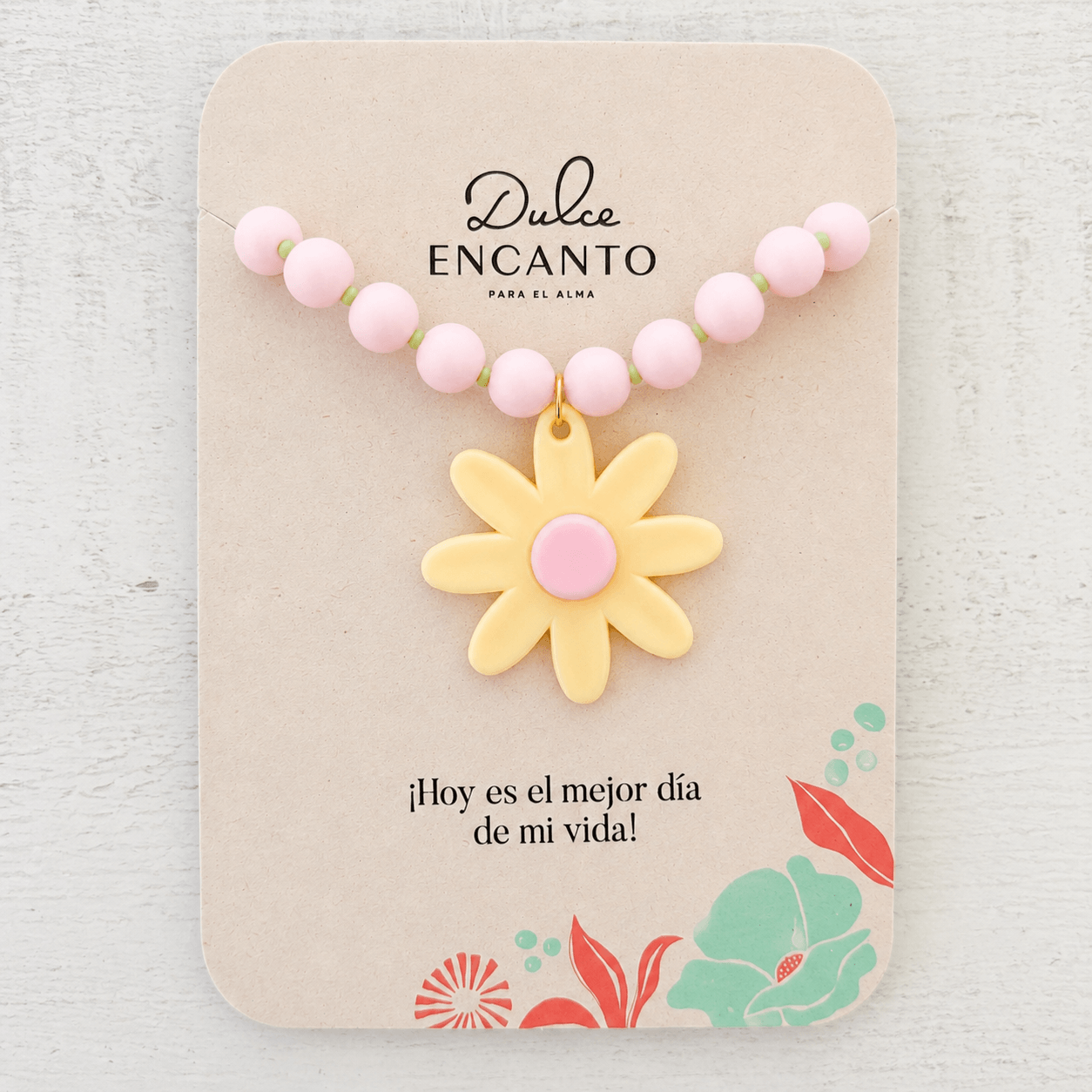Collar Pepas Maxi Flor Pastel