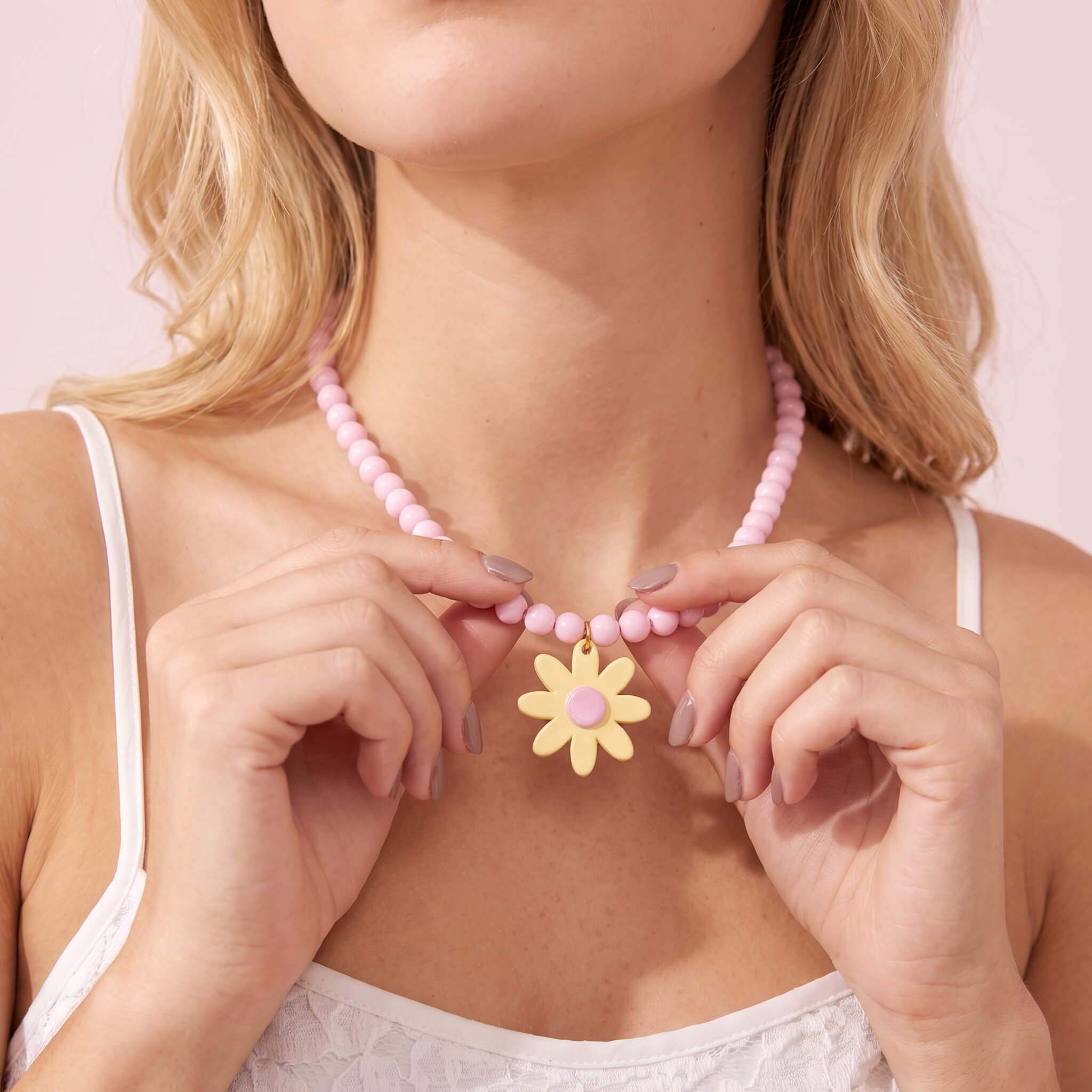 Collar Pepas Maxi Flor Pastel