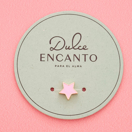 Dije Estrella Rosado pasador