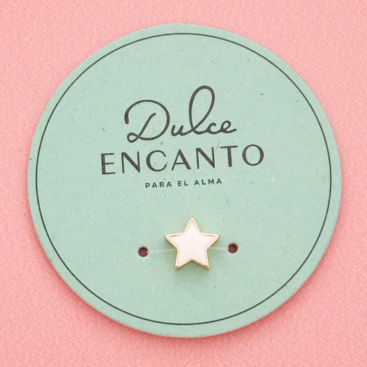 Dije Estrella Blanco Pasador