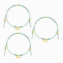 Pulseras Set De 3 Amigas Para Compartir Corazón